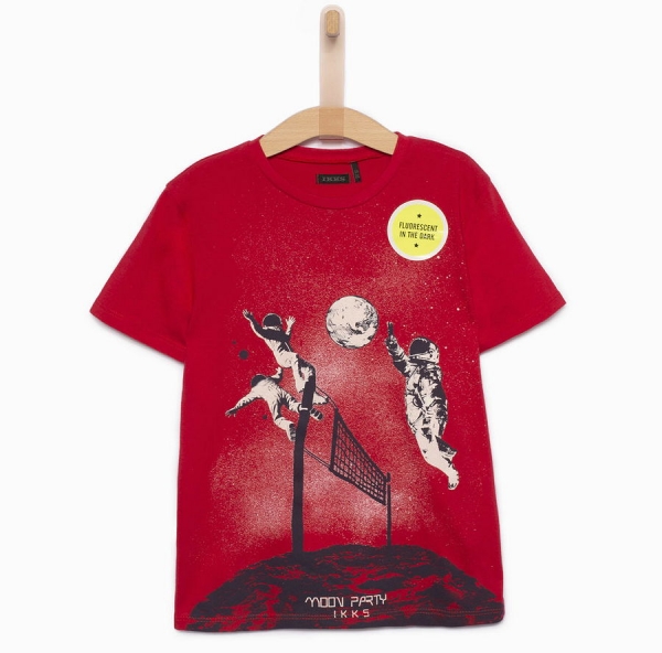 IKKS garcon cargo t-shirt rouge moyen
